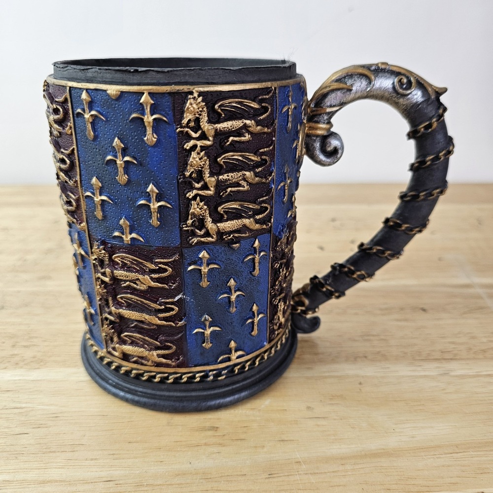 Large Medieval Coat Of Arms Lion Heart Tankard Cup Mug for Decor Office Home